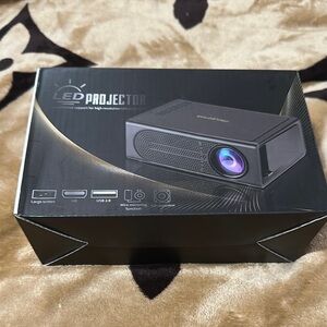 LED Projector with Black and Gray Design